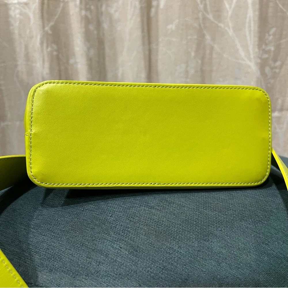 LEONIE HANNE X LIU JO | NEW! Leather Hobo Bag In Lime Yellow